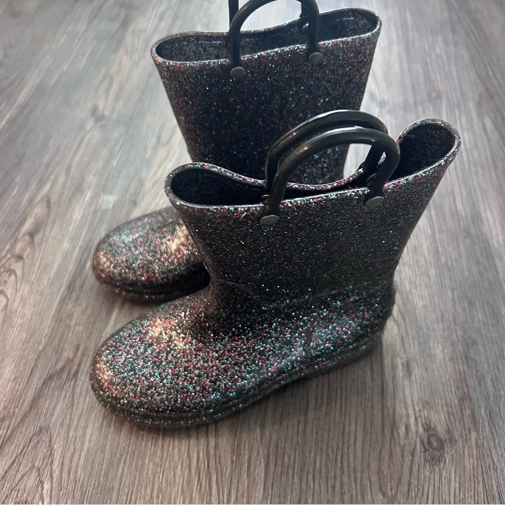 Western Chief girls glitter rain boots size 1